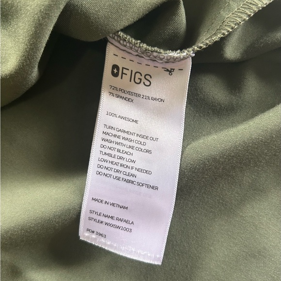 FIGS SET Moss Rafaela Oversized Scrub Top AND  High Waisted Livingston Pants L - Picture 9 of 16